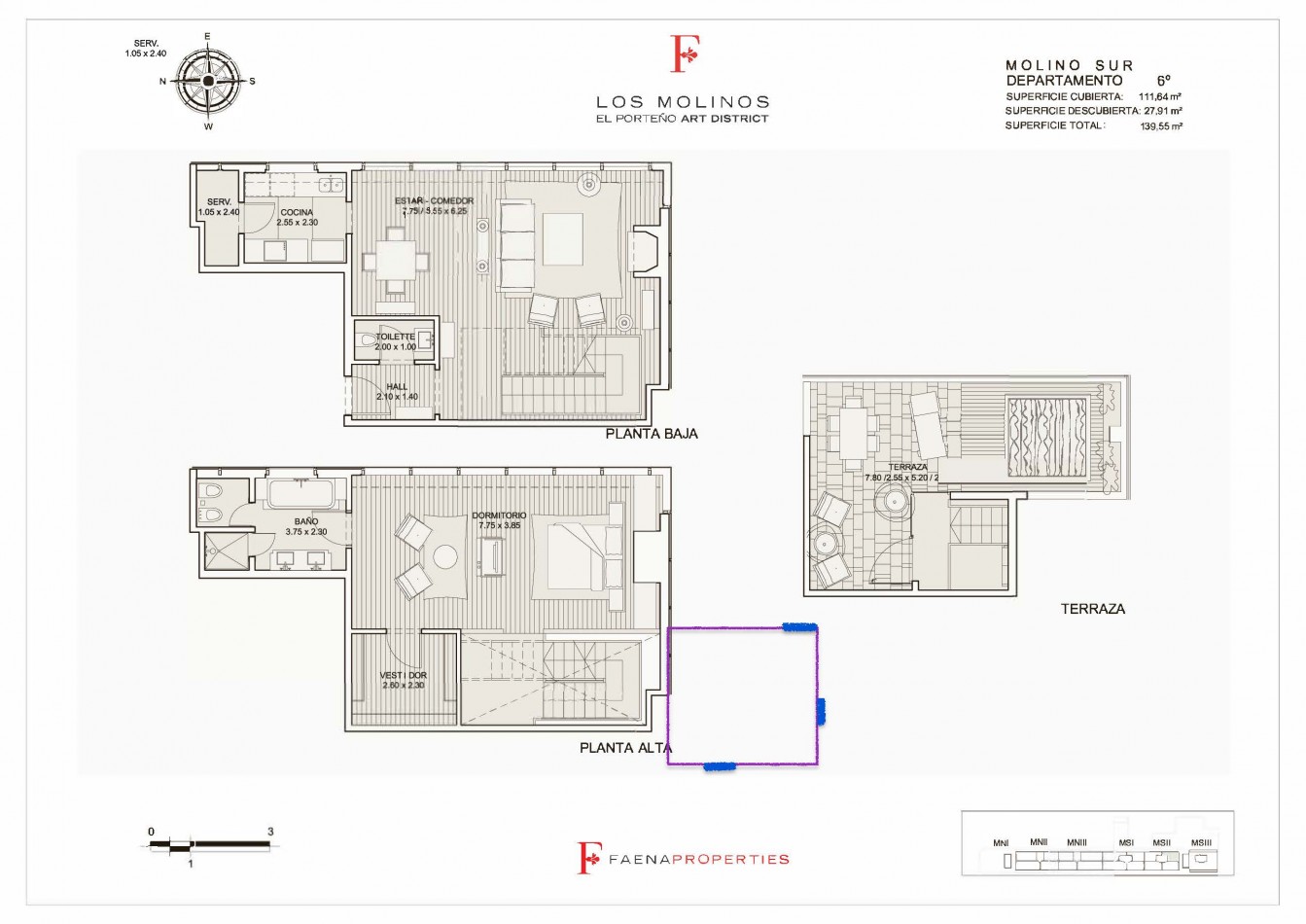Exclusivo Triplex en Venta en Los Molinos Disctrict Building Faena Financiacion Amoblamiento Eugenio Aguirre Exclusivo y unico con quincho vidriado y parrilla privada